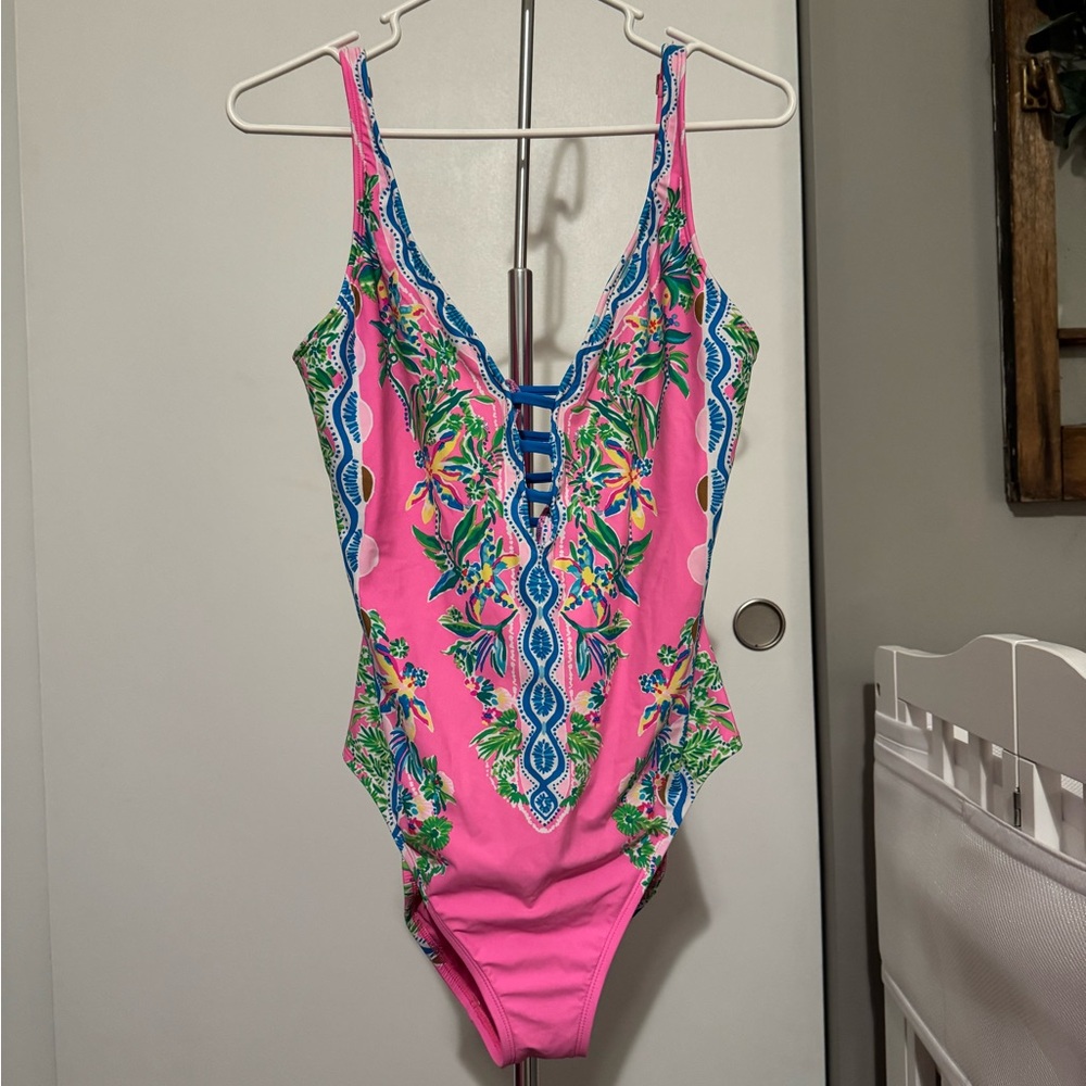 Jaspen Pink Floral One-Piece Swimsuit